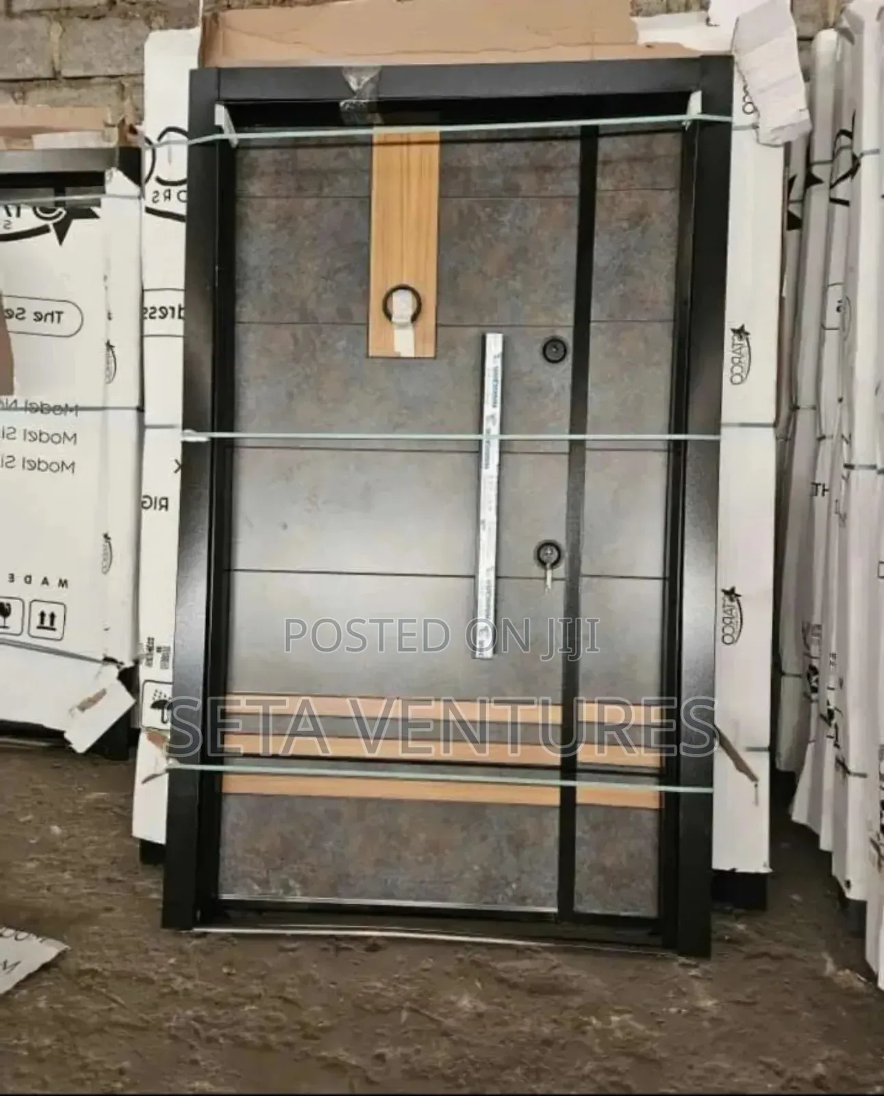 Grayish Yellow Heavy Door