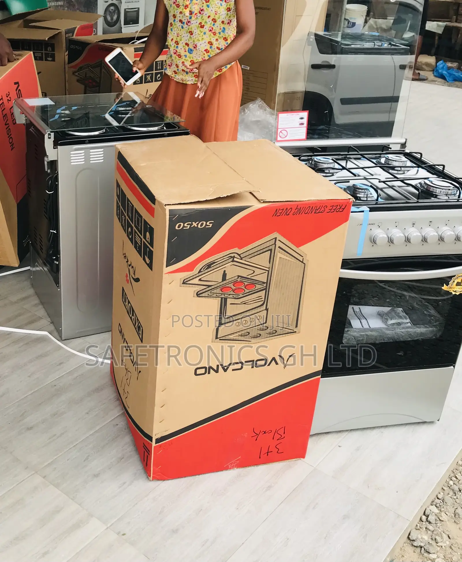 Sealed Yet Best 4 Gas Volcano 50/50 Grey Cooker Oven