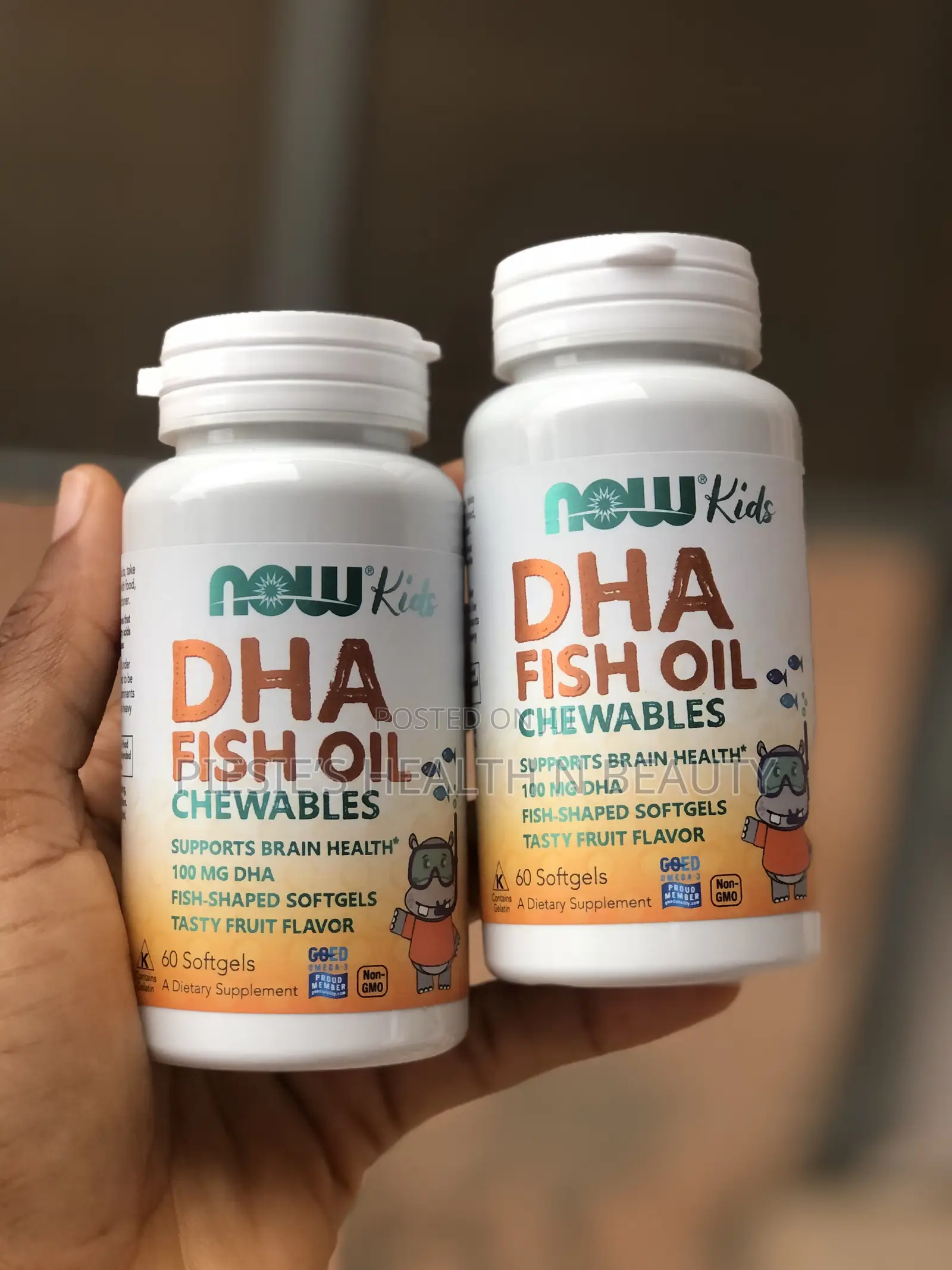 Now Kids Dha Fish Oil Chewable 60 Softgels