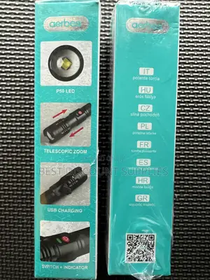 Powerful Aerbes Led 650 Lumens Rechargeable Torch/Flashlight