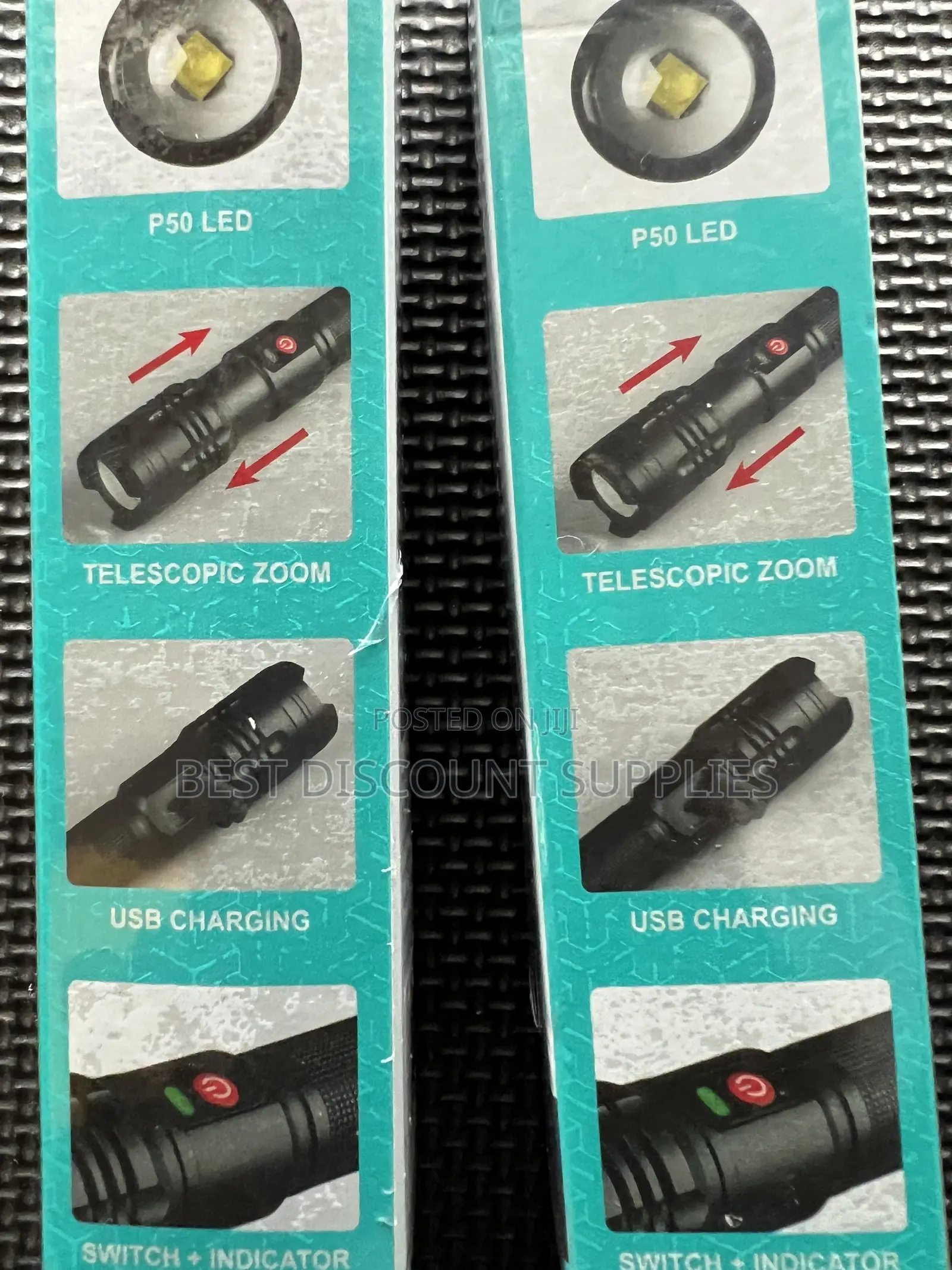 Powerful Aerbes Led 650 Lumens Rechargeable Torch/Flashlight