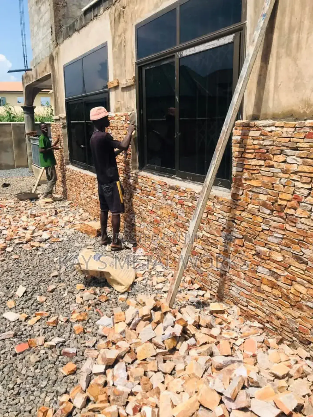 Man Cut Shells Stone