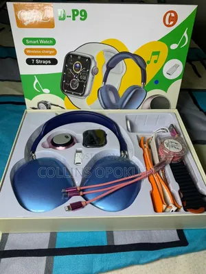 D-P9 Ultra Smartwatch With Mini Speaker P9 Headset - Blue