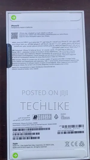 New Apple iPhone 15 256 GB Black