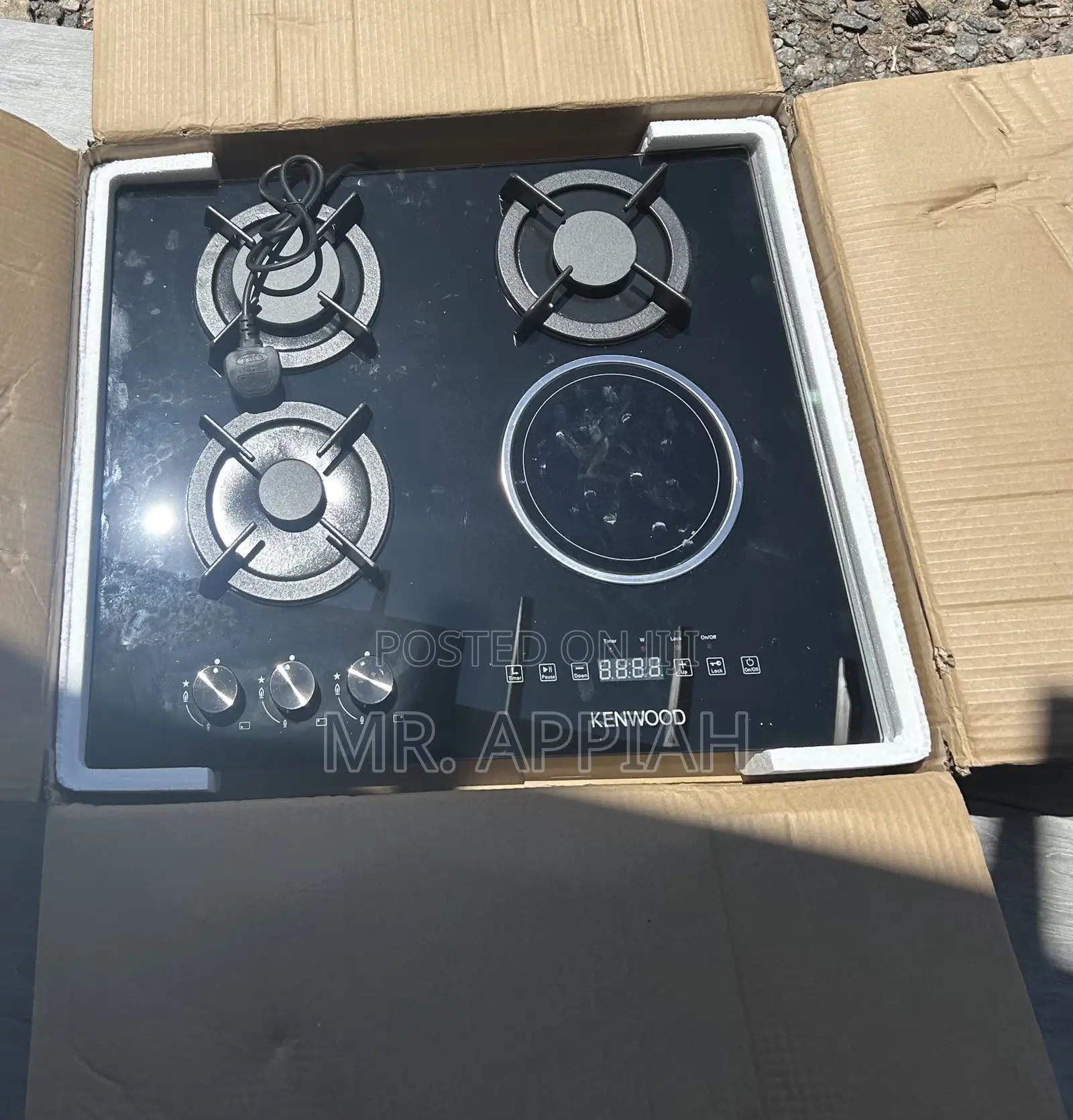 Brand New Kenwood 3 Gas + 1 Electric Inbuilt Burner.