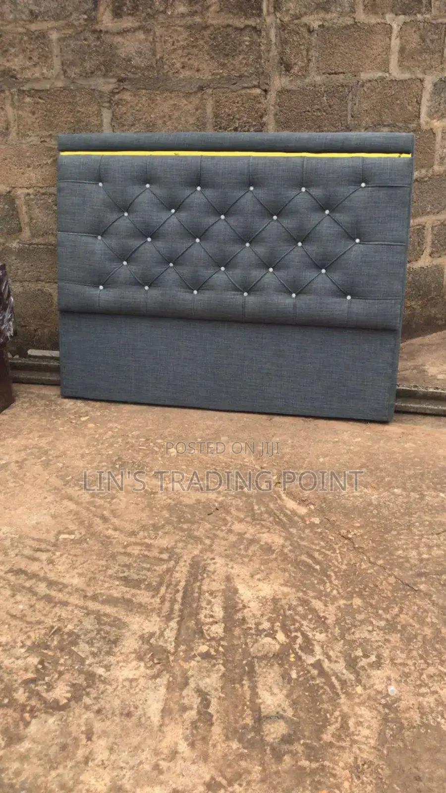 Quality Gray Double Bed Frame/ Suede Fabric