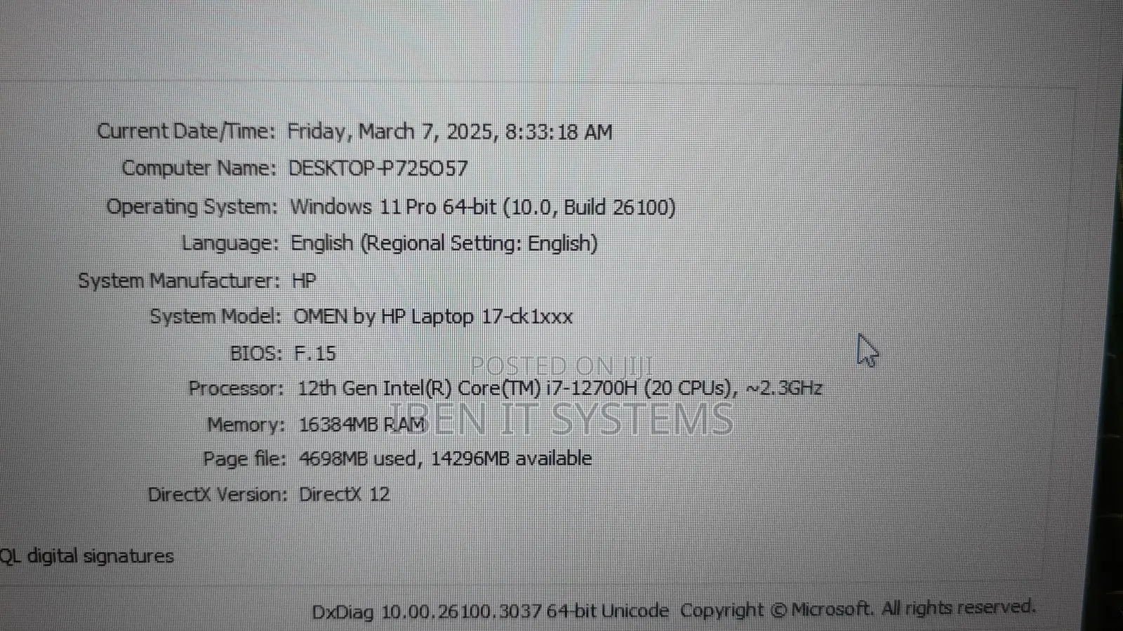 Laptop HP Omen 17t 16GB Intel Core i7 SSHD (Hybrid) 1T