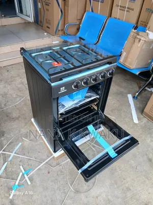 Black on Black Colour 60x60 Cooker With Oven Grill Nasgc