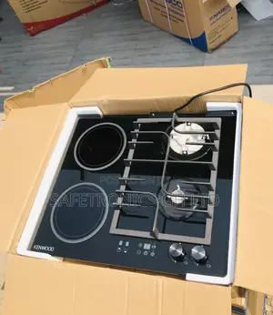 Get Neat 60cm Kenwood Glass 2 Gas Hobs 2 Electric Black