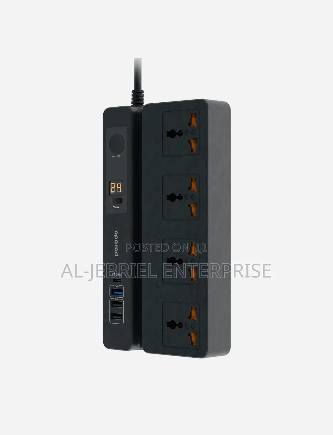 Porodo 4 Ac 3 Usb Usb-C Pd 35w Multiport Socket 3m 3000w