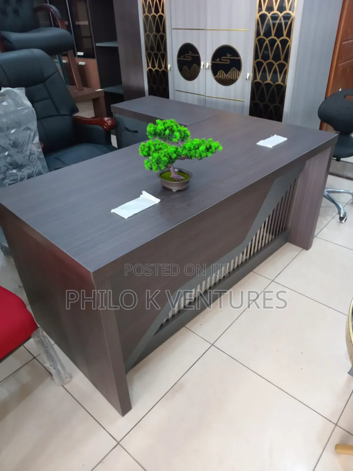 Cozy L Shape Office Table With Drawers