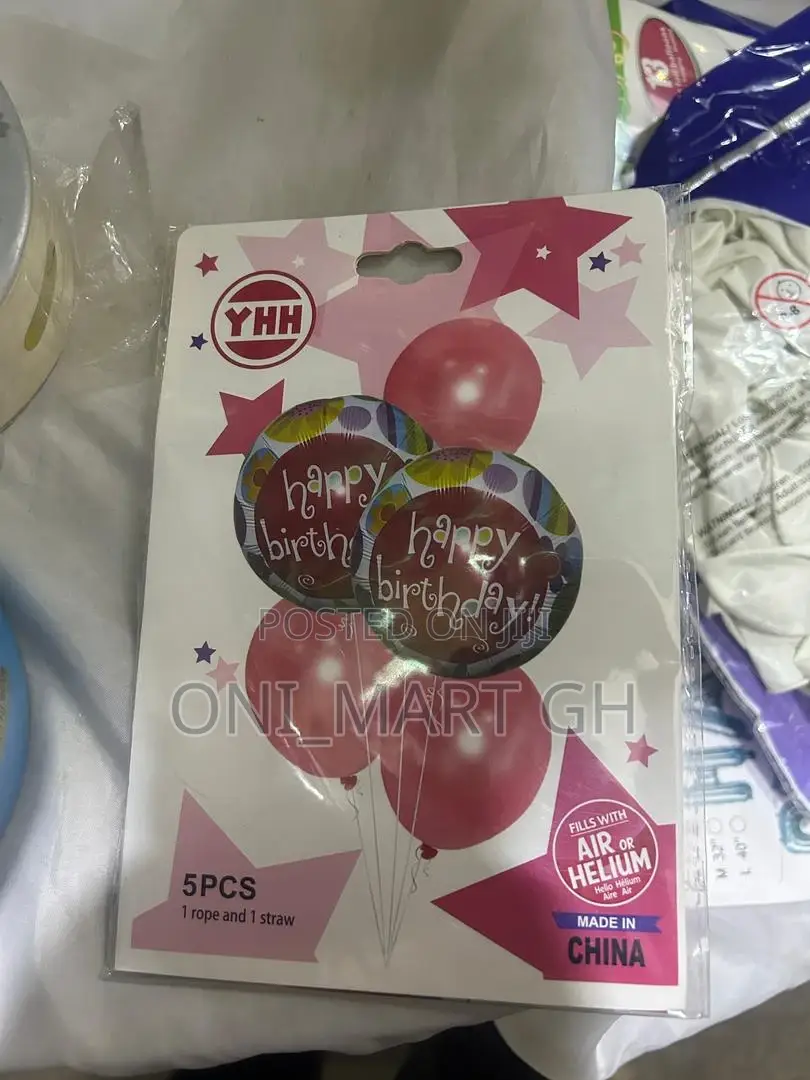 Balloons . Happy Birthday Foil Balloons -Party Decorations