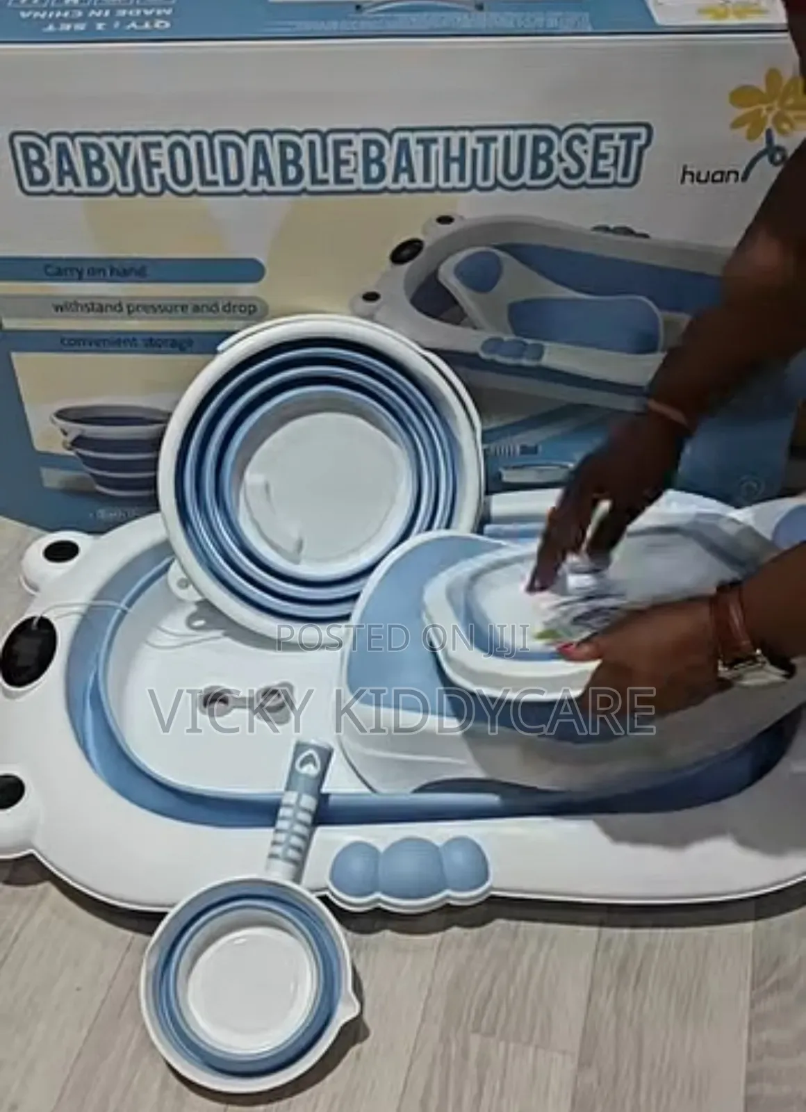 Huan 6 PCS Baby Foldable Bath Set