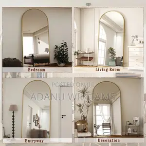 Arched Oversized Full Length Dressing Mirror With Stand
