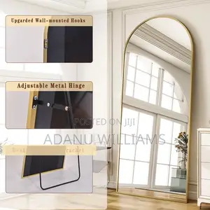 Arched Oversized Full Length Dressing Mirror With Stand