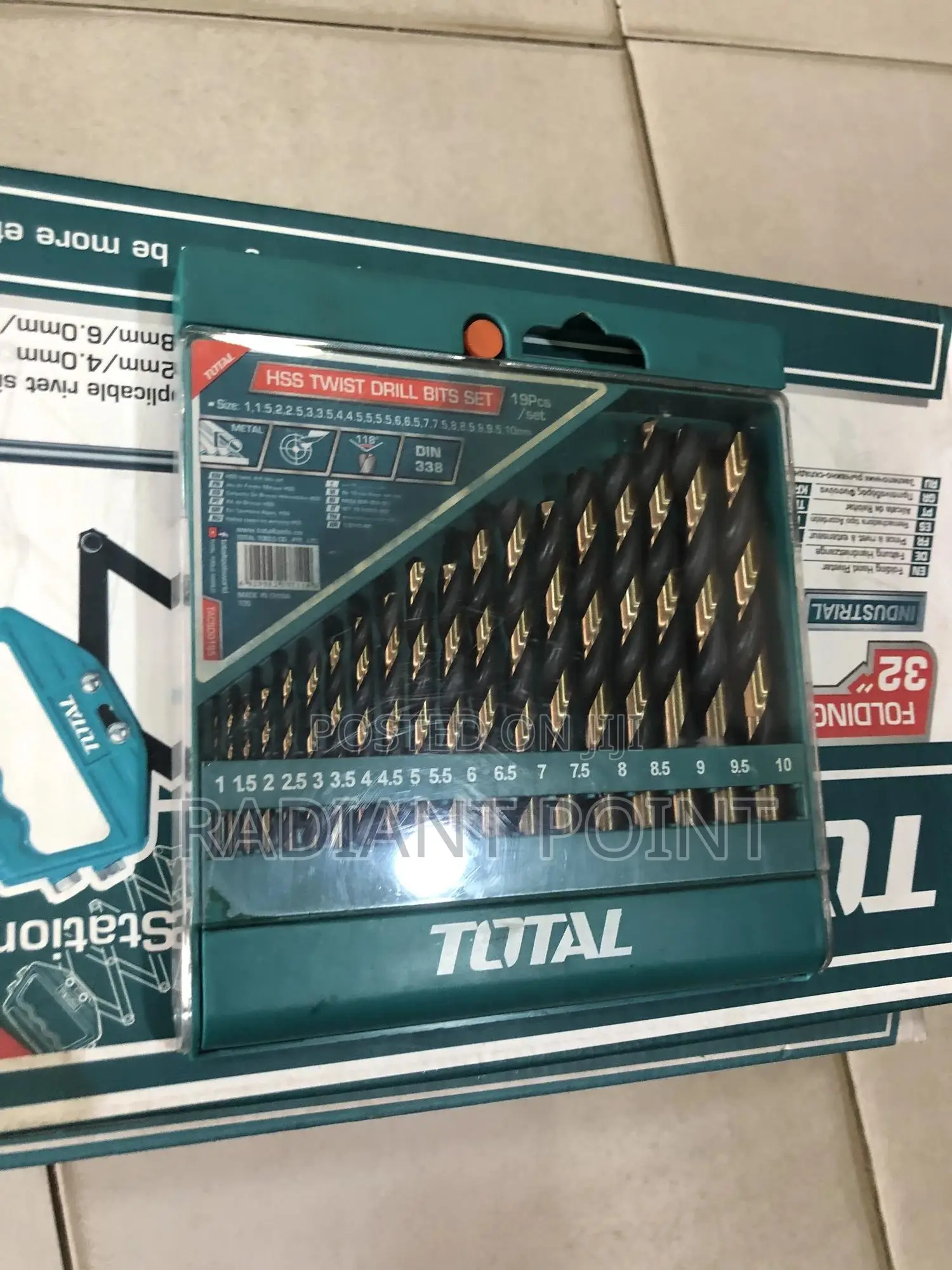 Total HSS Twist Drill Bits Set (19pcs)