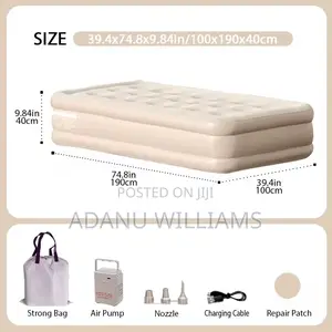 Bestrip Air Mattress Twin Size Bed With Built in Pump
