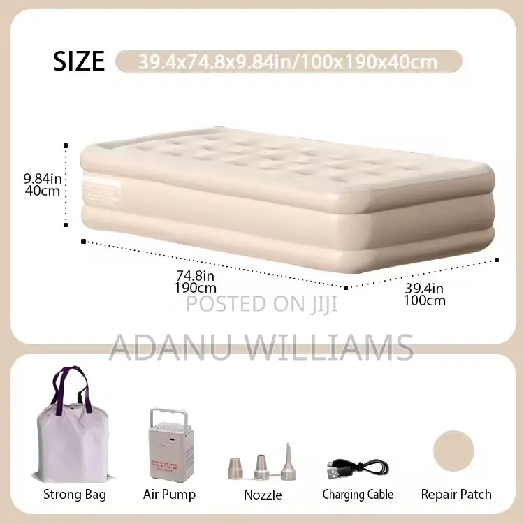 Bestrip Air Mattress Twin Size Bed With Built in Pump