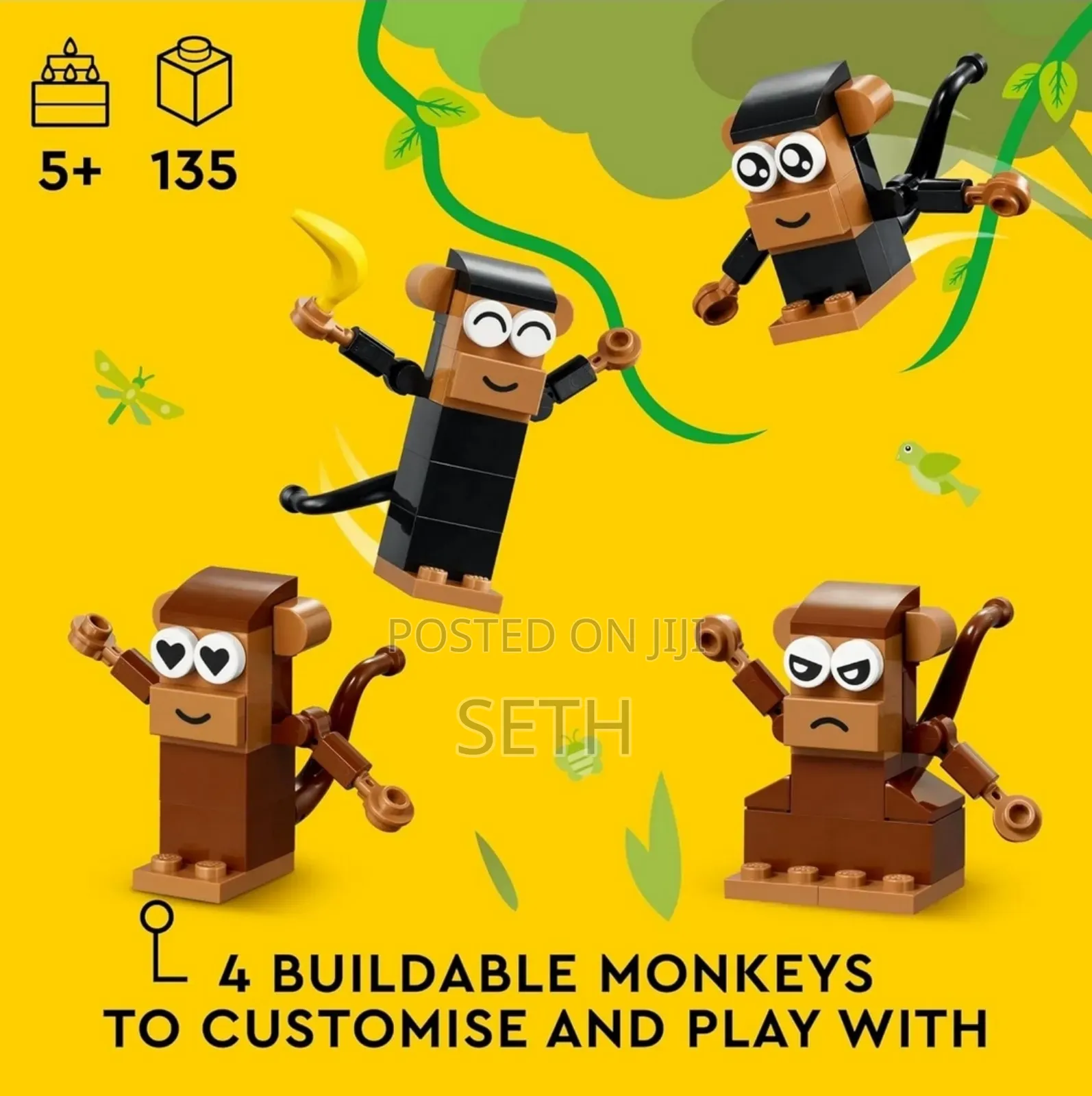 Lego Classic Creative Monkey Fun 11031 Building Toy Set For