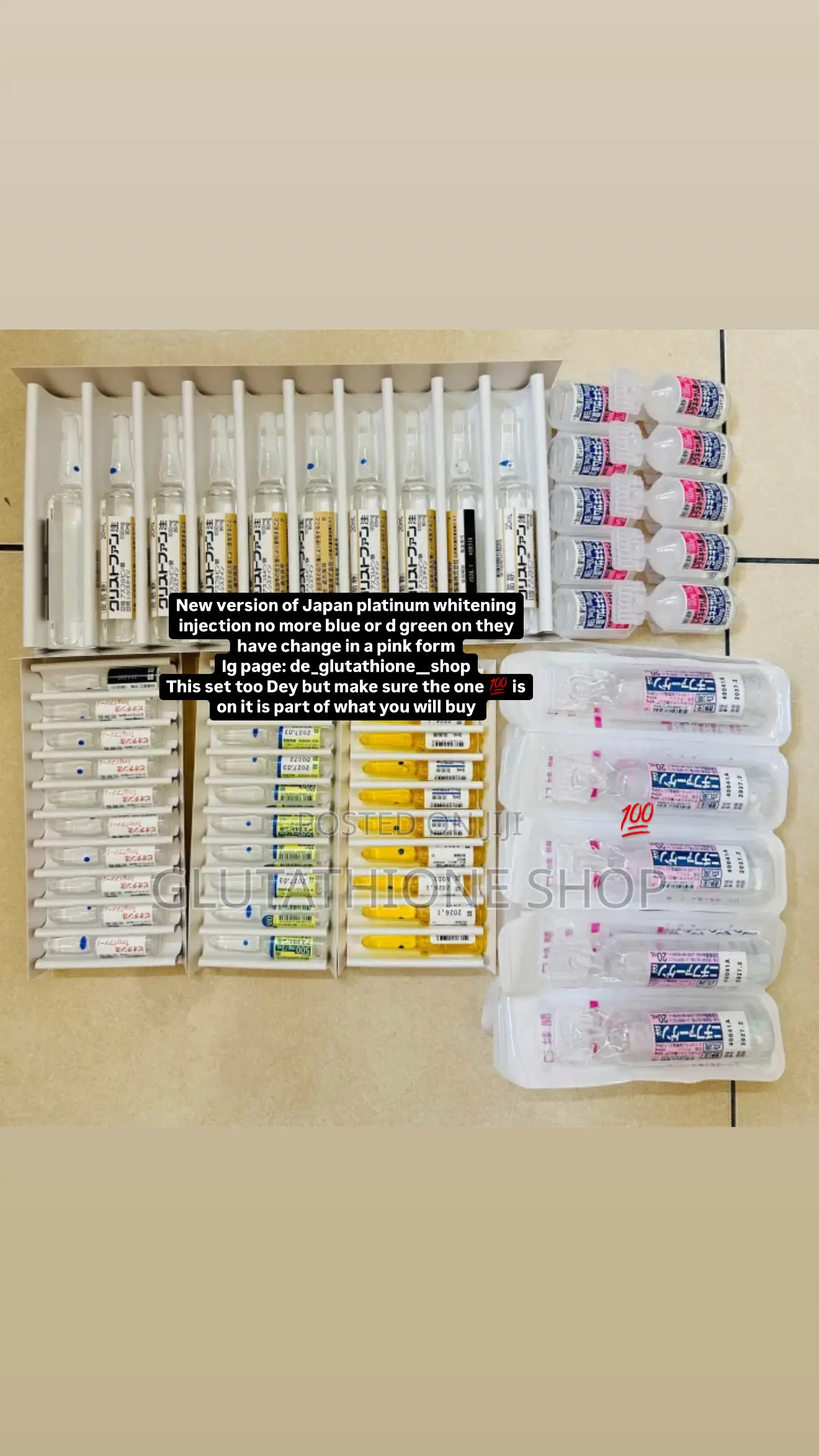 New Japanese Platinum Full Set Iv Whitening Injection