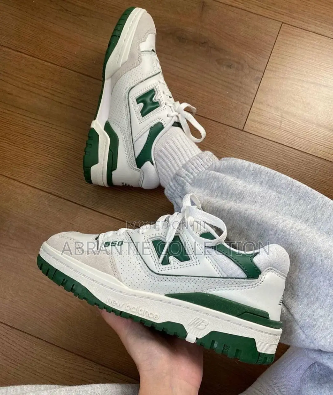 New Balance Unisex Sneakers White/Green