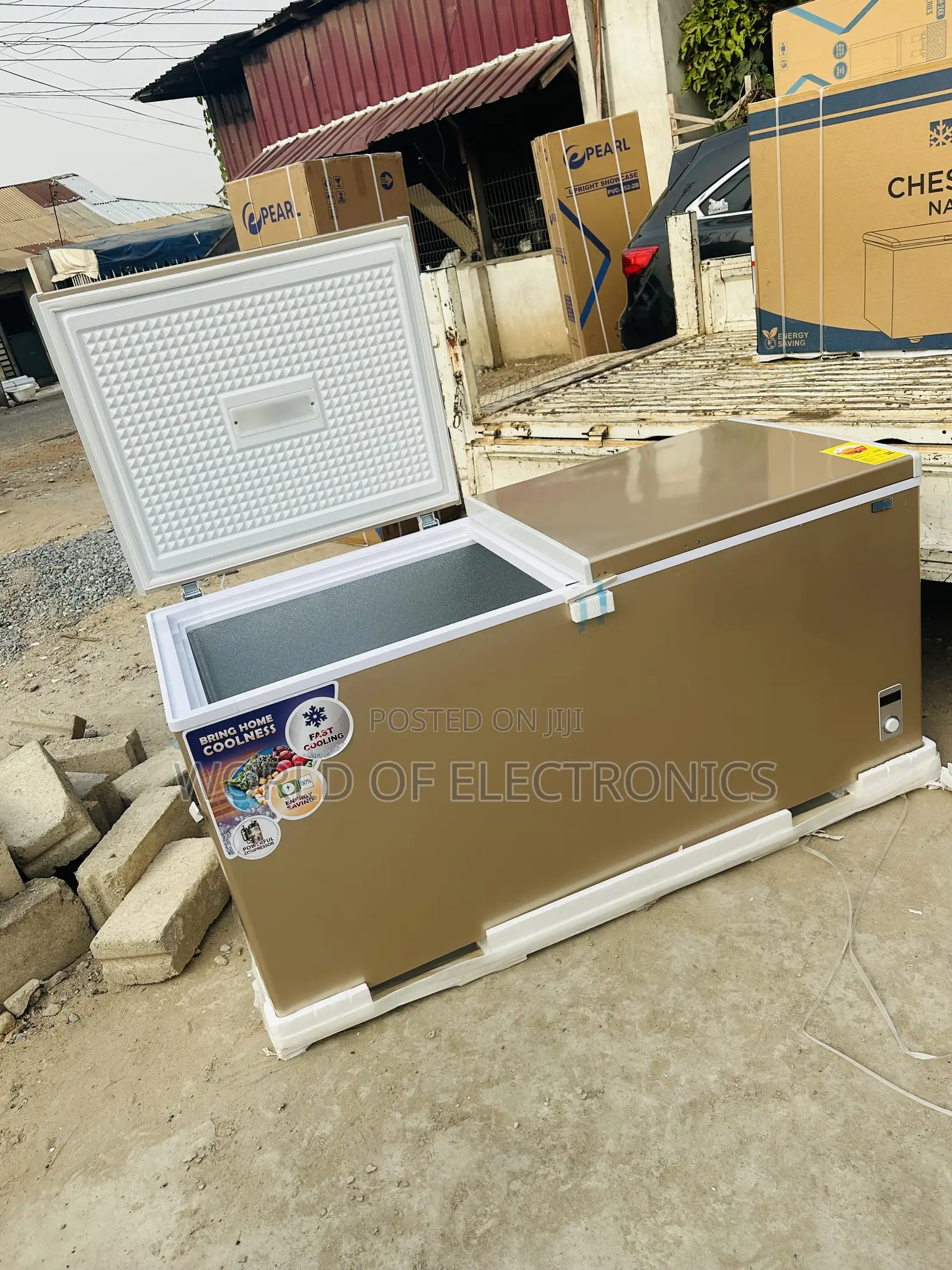 Better Deal on Nasco Double Door Chest Freezer 700l Gold