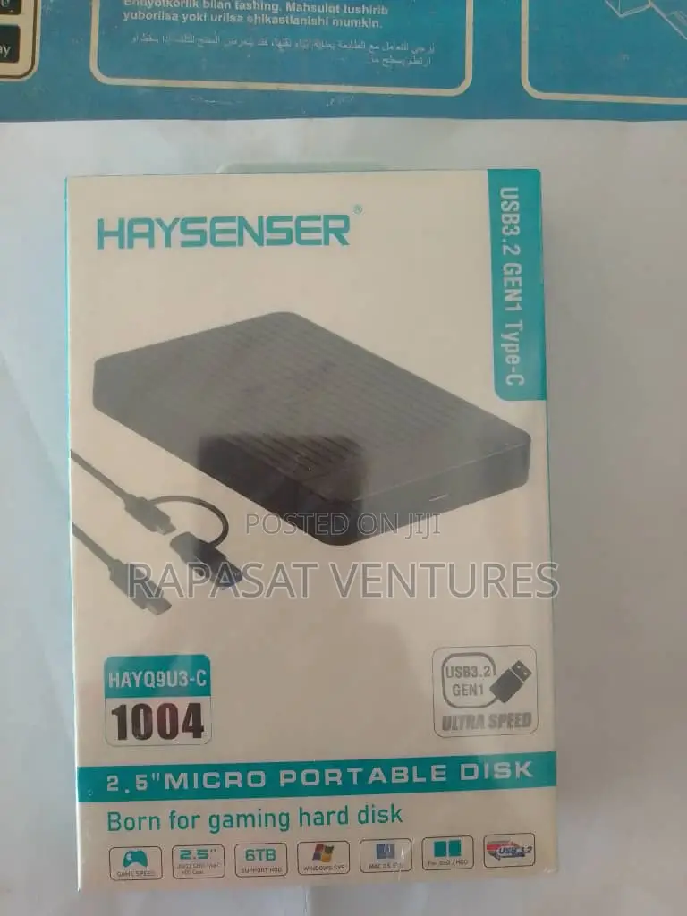 Haysenser 2.5" Usb 3.0 and Usb-C Portable Enclosure