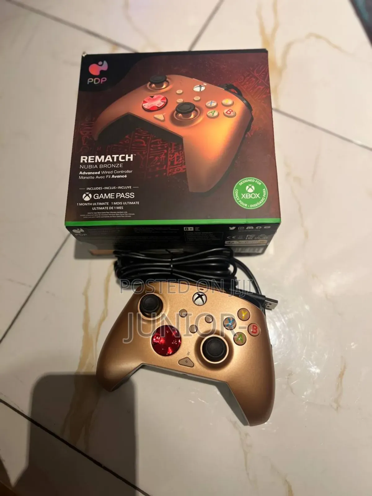 Gold Xbox One Customized/ Pc Wired Pad