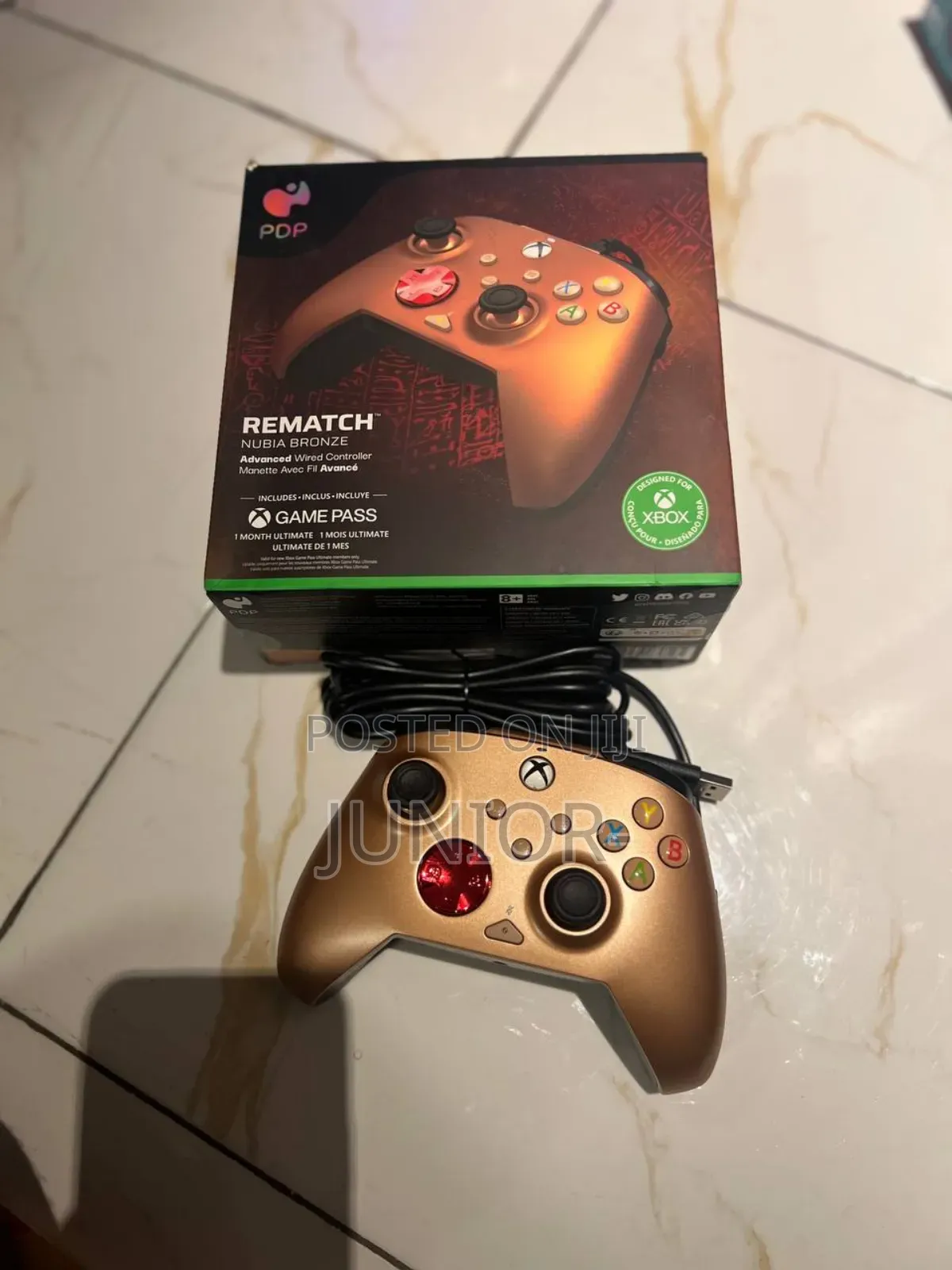 Gold Xbox One Customized/ Pc Wired Pad