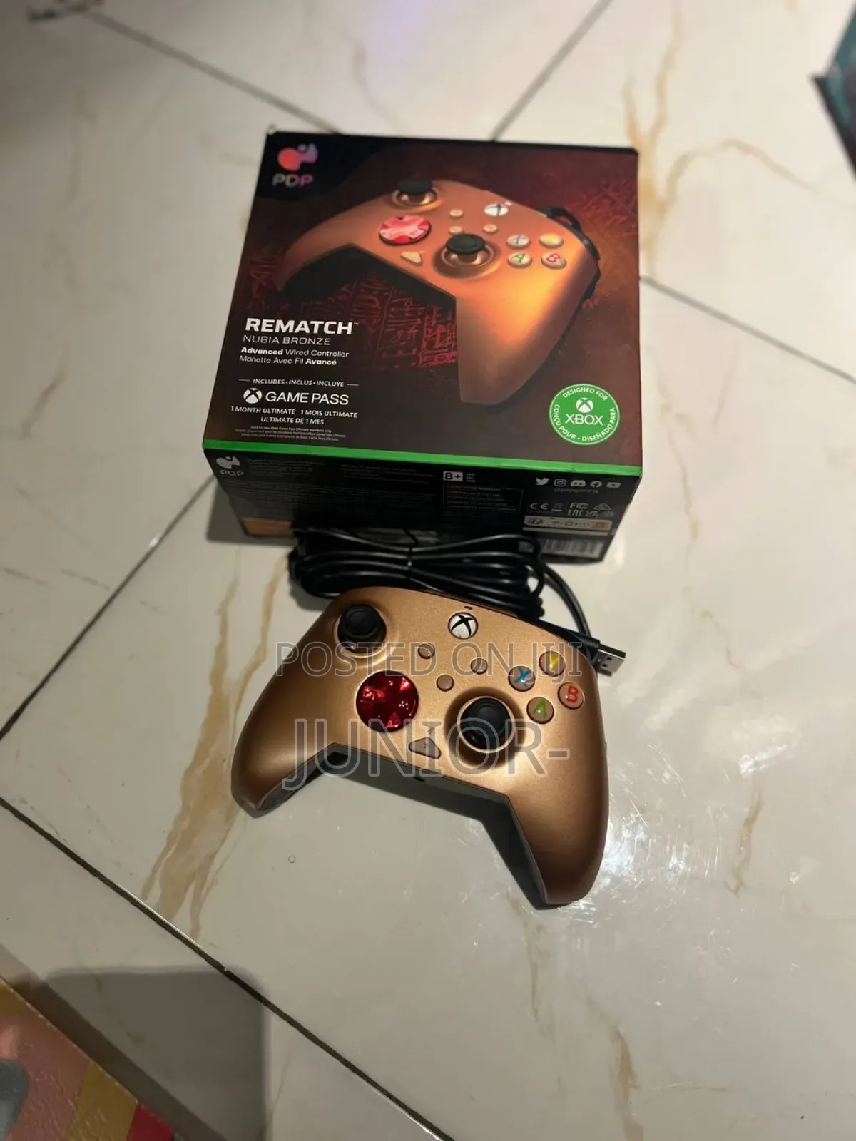 Gold Xbox One Customized/ Pc Wired Pad