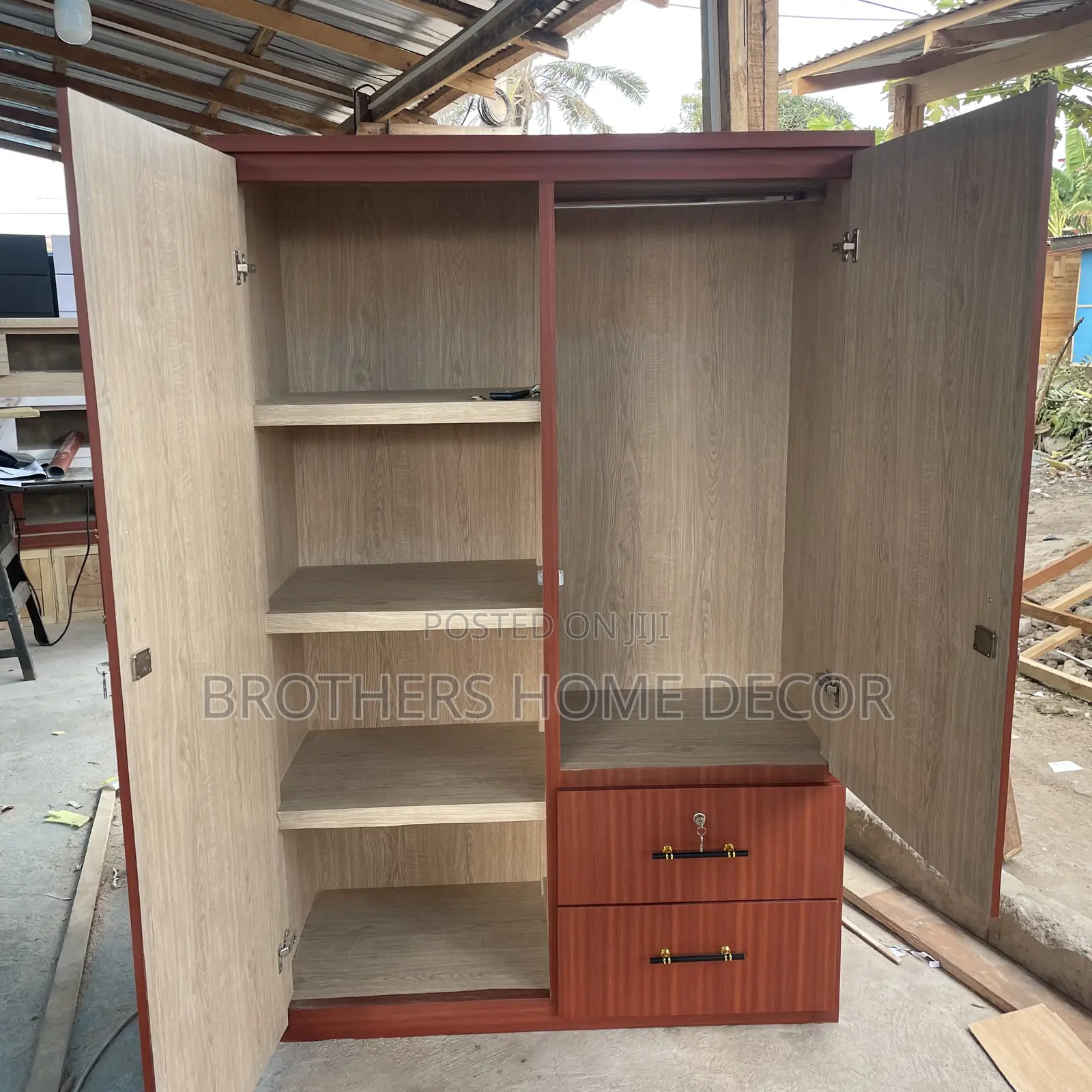 Laminated Two Doors Wardrobe