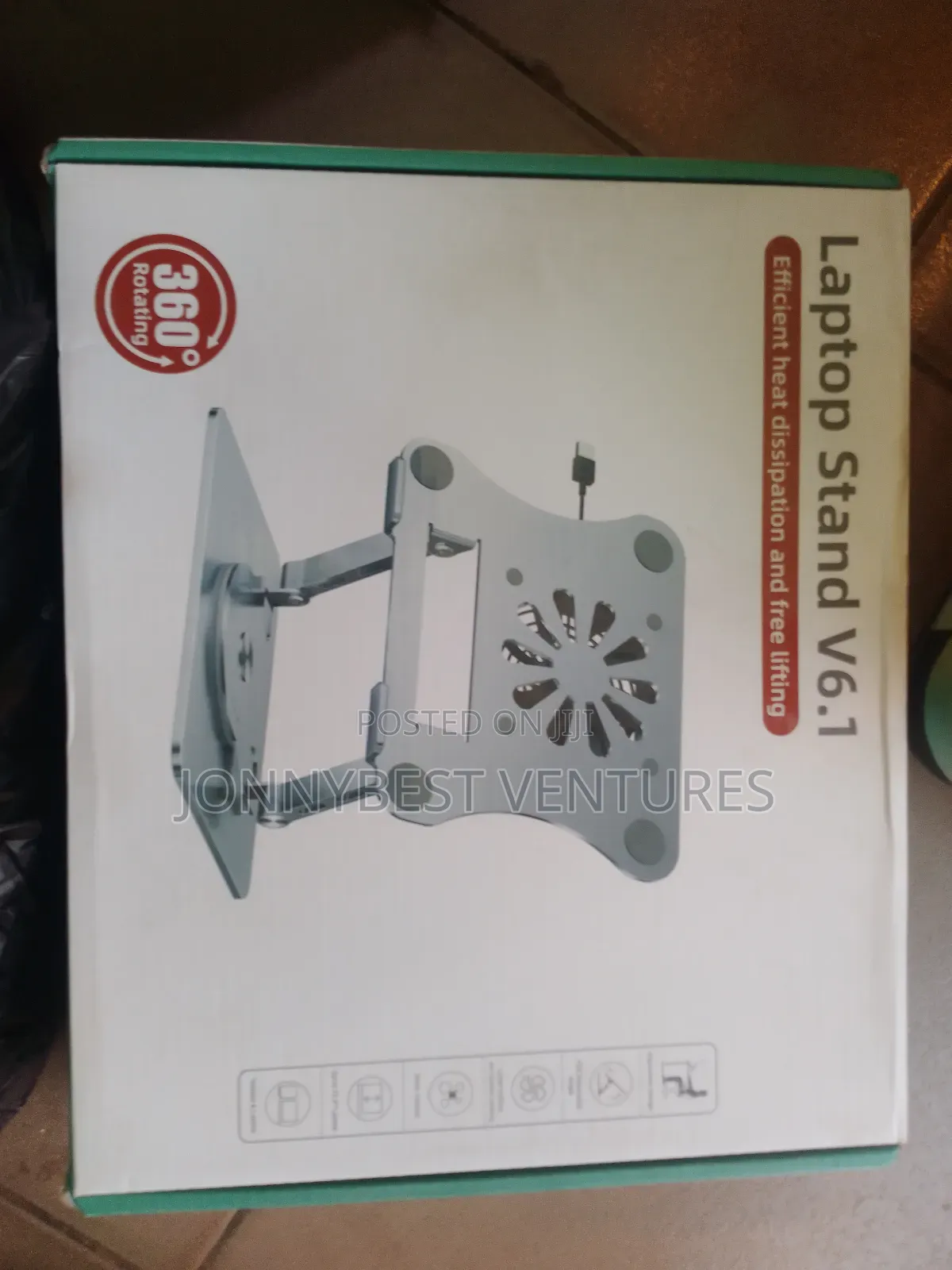 V6.1 Rotatable 360 Laptop Stand With Fan