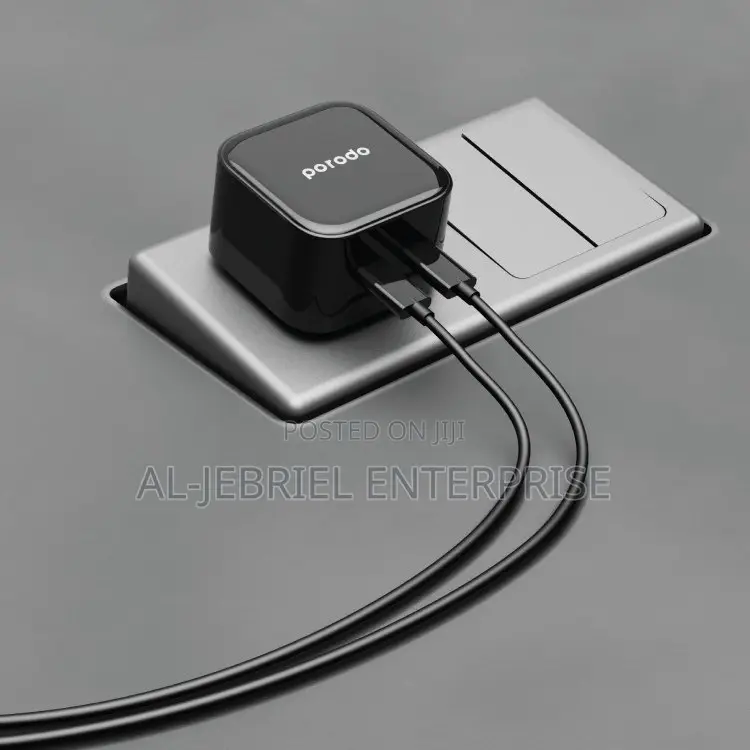 Porodo Super-Fast Dual Usb-C Wall Charger Pd 35w Uk