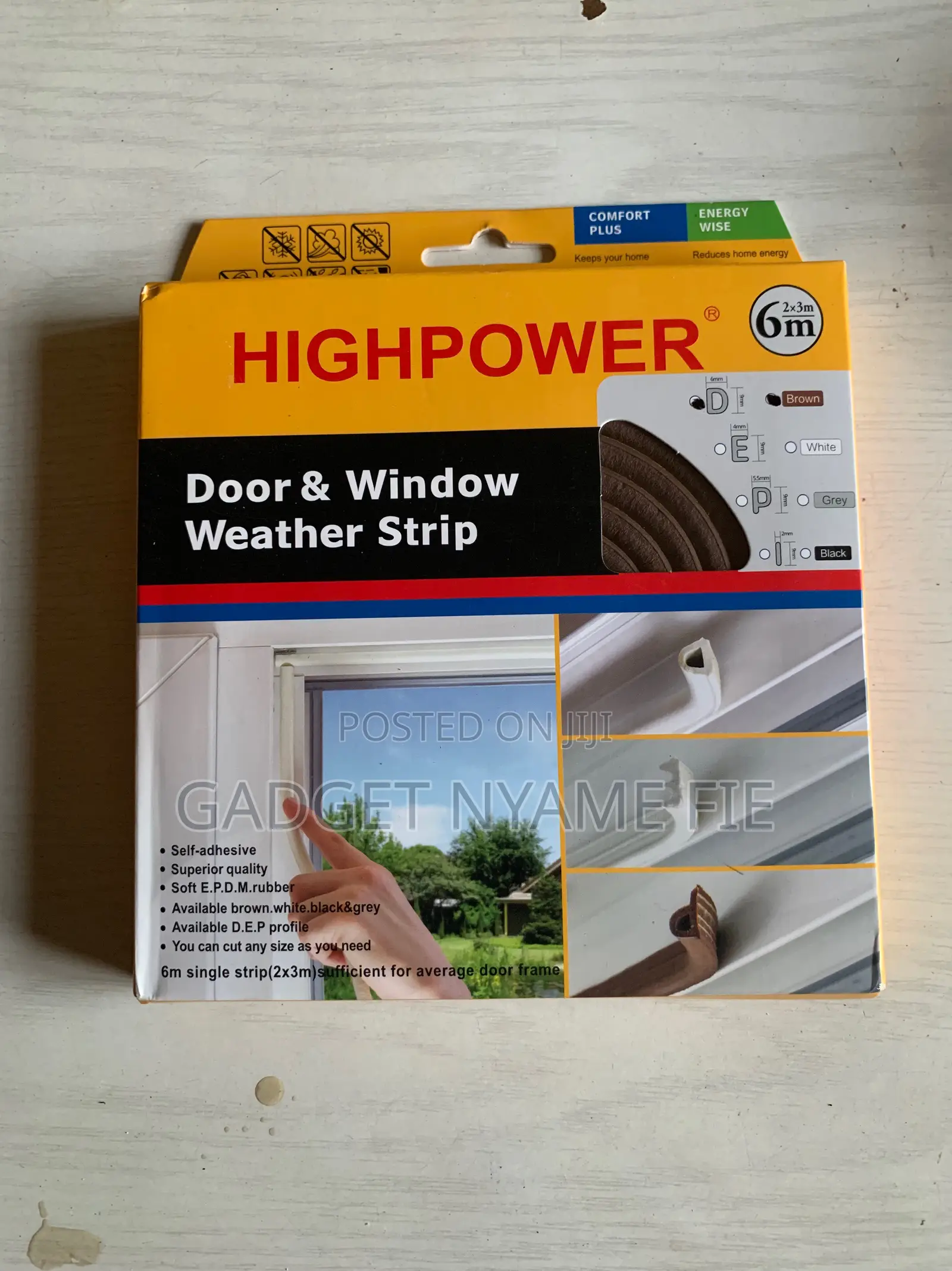 Door and Window Weather Strip - 6 Meters