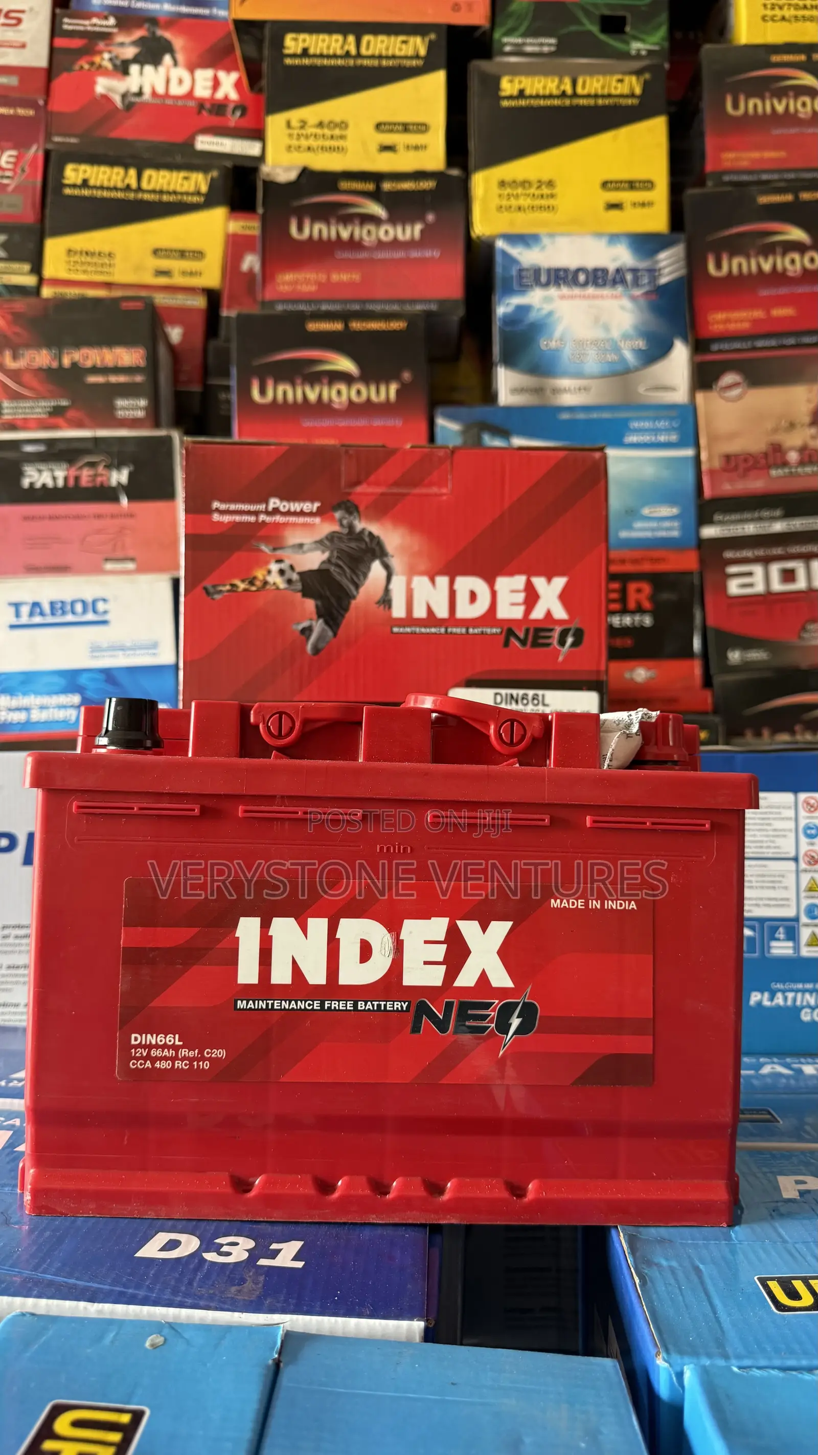 Index Car Battery - 15 Plate - 75ah