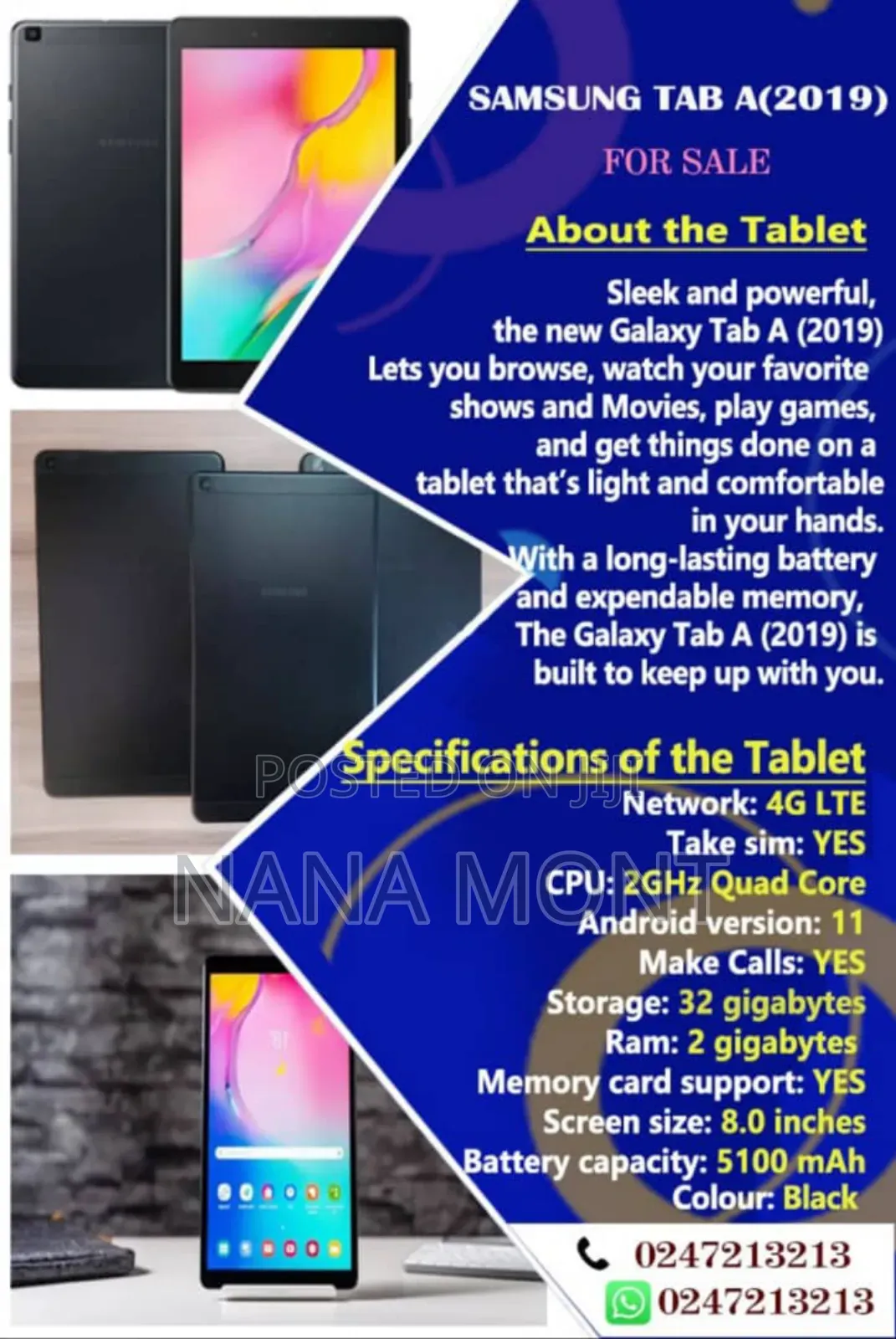Samsung Galaxy Tab A 8.0 (2019) 32 GB Black