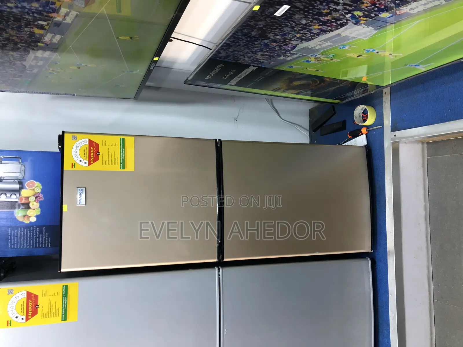 Nasco Gold Color Double Door Fridge 136litres for Sale