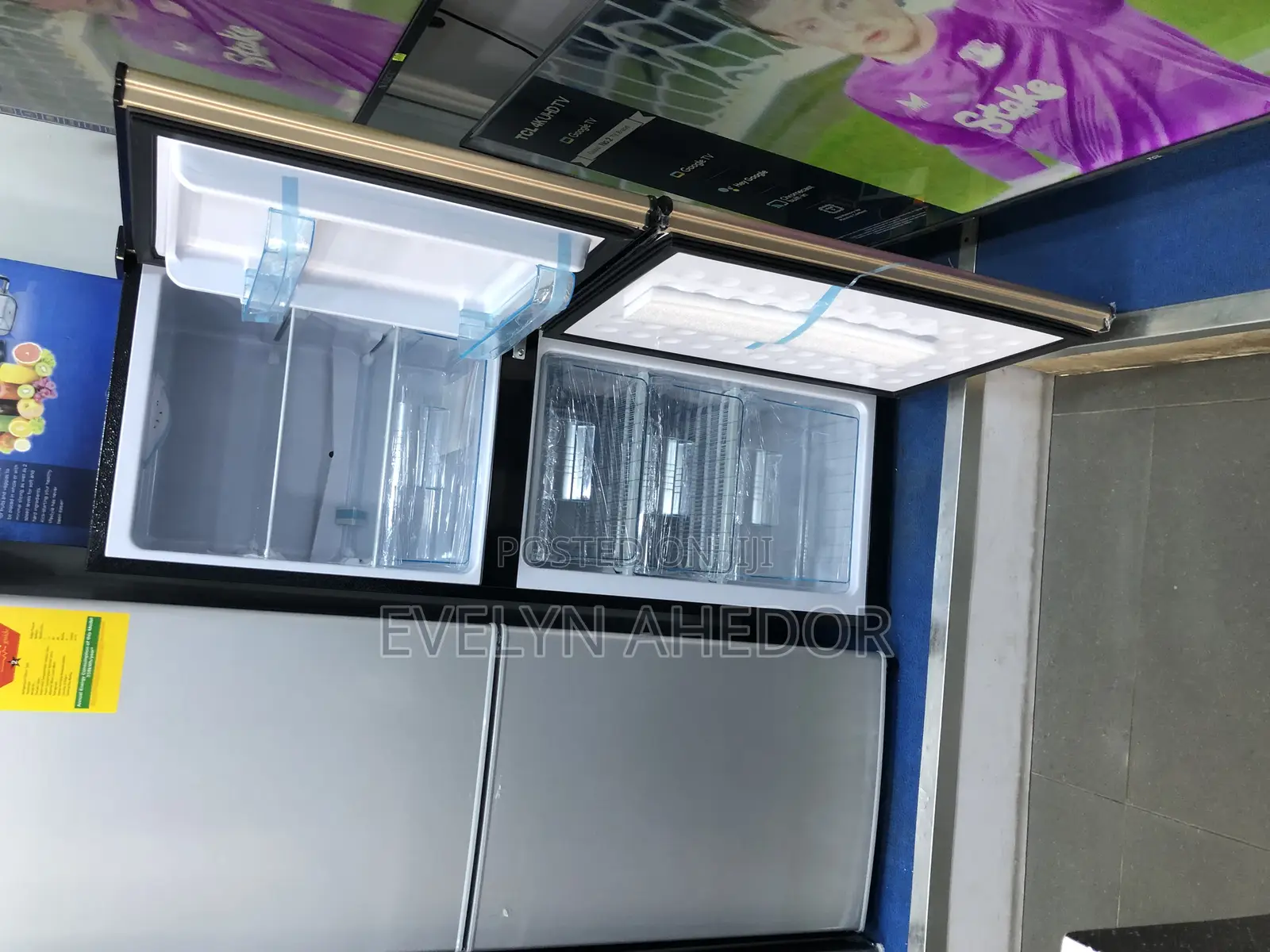 Nasco Gold Color Double Door Fridge 136litres for Sale