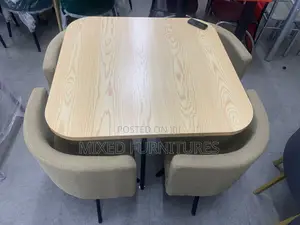 Wooden Dining Table Coffee Modern Table With 4 Seater