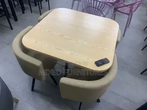 Wooden Dining Table Coffee Modern Table With 4 Seater