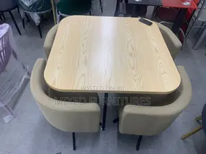 Wooden Dining Table Coffee Modern Table With 4 Seater