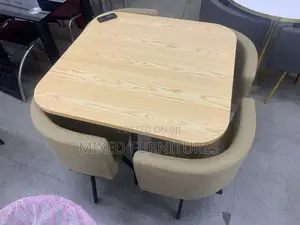 Wooden Dining Table Coffee Modern Table With 4 Seater