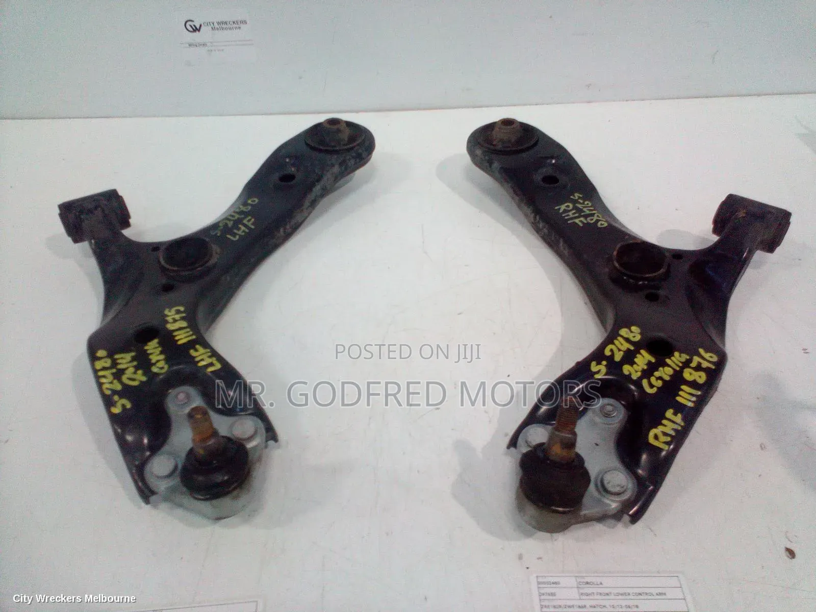 Toyota Corolla 2013 Lower Arm Complete Pair. Original.