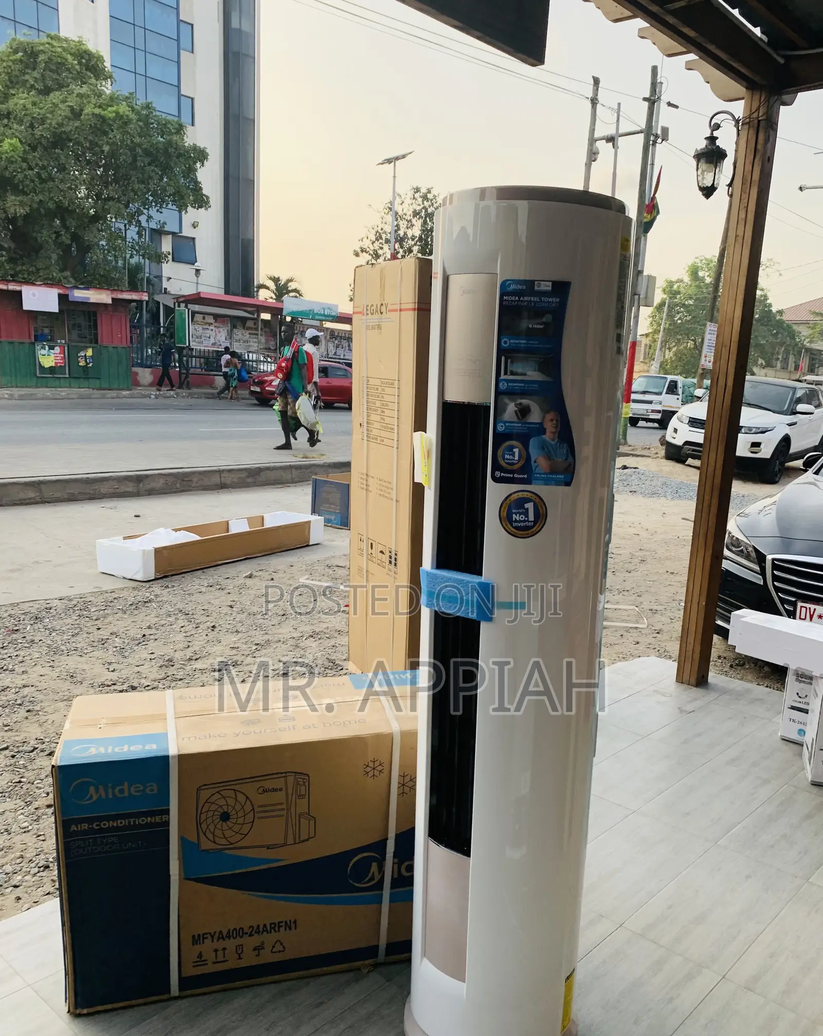Choose Midea 2.5hp Floor Standing Air Conditioner, White.