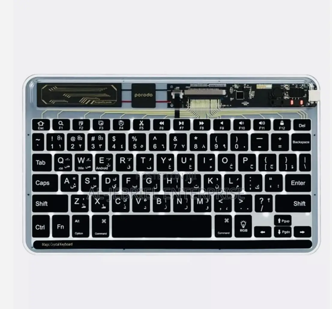 Porodo Crystal Wireless Rechargeable Keyboard