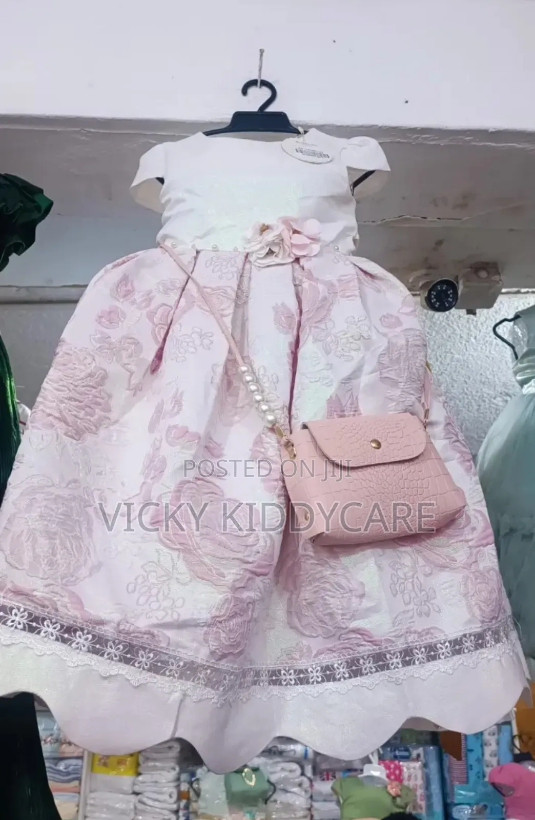 Girls Gown Dress With Side Bag