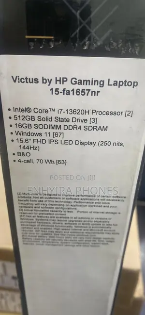 New Laptop HP Victus 15 16GB Intel Core i7 SSD 512GB