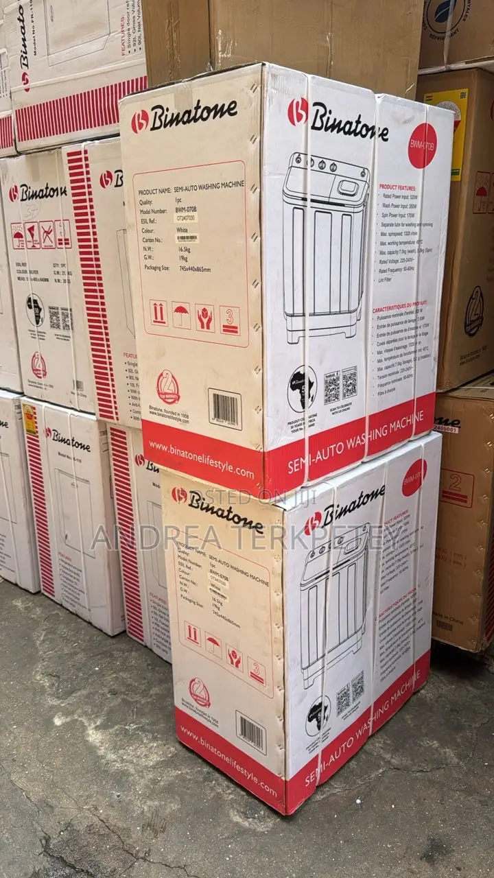 Binatone Washing Machine 9kg Semi-Automatic