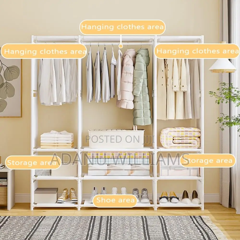 Heavy Duty Metal Clothes Hanging Rail For Bedroom