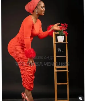 Red Ruched Dress